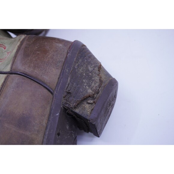 Ariat Boots Size 8B Style 15571 Western Cowboy Boots Green Leather Work Riding - Picture 10 of 10